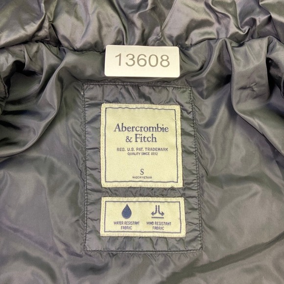 Abercrombie & Fitch Parka Jacket Womens Small Black Hoodie Puffer Coat Long - Picture 9 of 14